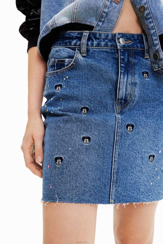 Women DesigualDisney's Mickey Mouse denim mini skirt Clothing 68X240661