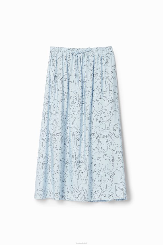 Women DesigualFaces midi skirt Clothing 68X240269