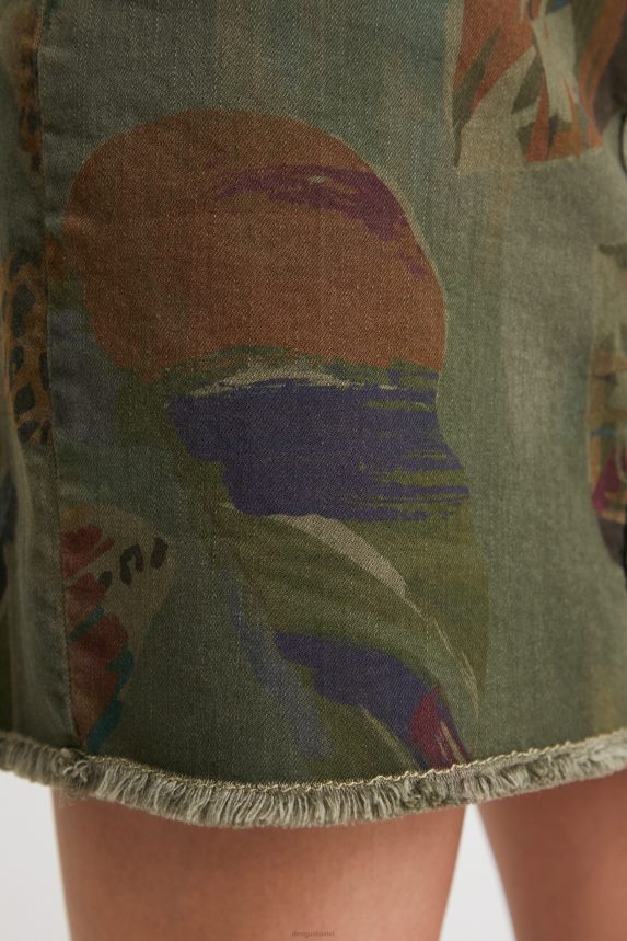 Women DesigualFloral camouflage miniskirt Clothing 68X2401044