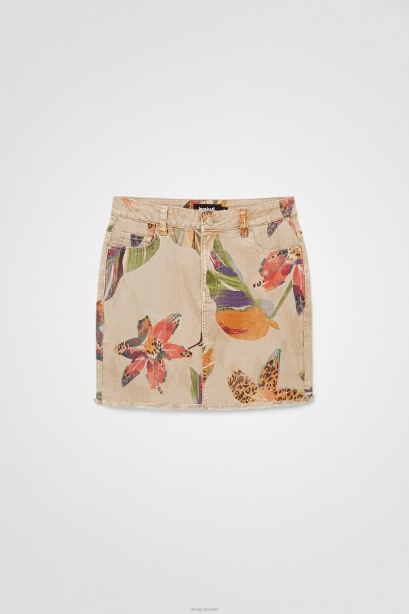 Women DesigualFloral camouflage miniskirt Clothing 68X2401091