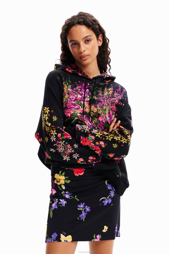 Women DesigualFloral stretch mini skirt Clothing 68X240256