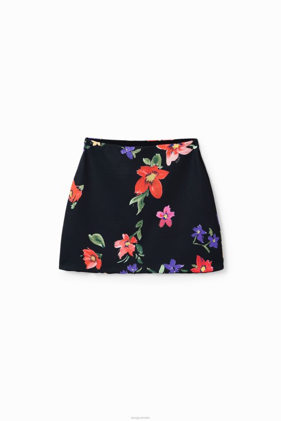Women DesigualFloral stretch mini skirt Clothing 68X240256