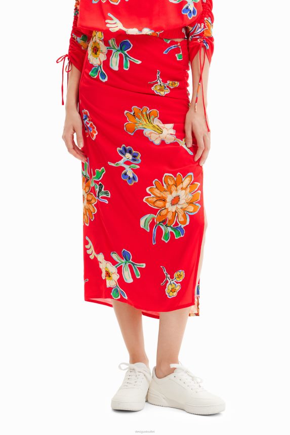 Women DesigualGathered midi skirt Clothing 68X240761
