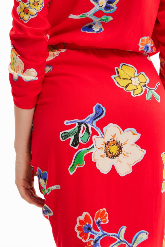 Women DesigualGathered midi skirt Clothing 68X240761