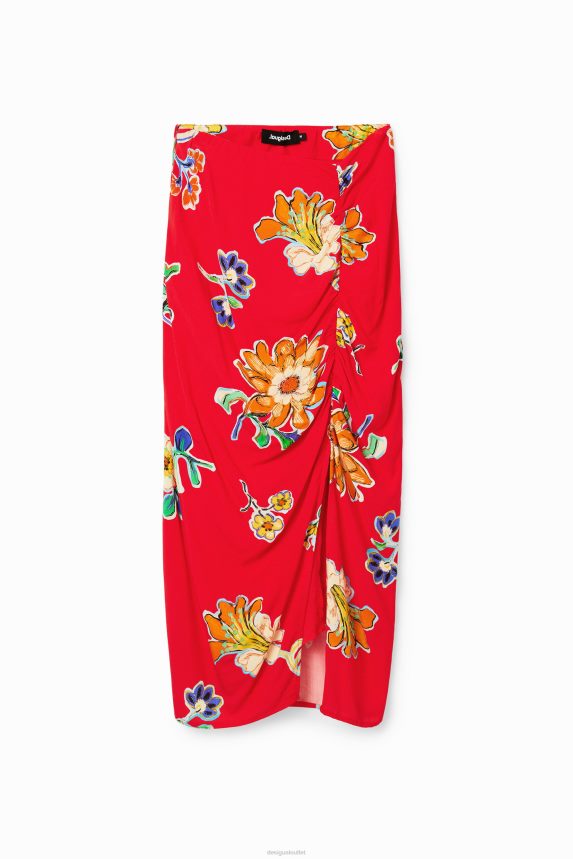 Women DesigualGathered midi skirt Clothing 68X240761