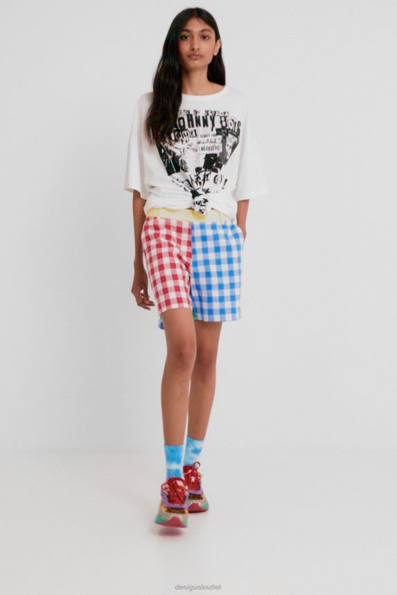 Women DesigualJohnson Hartig check shorts Clothing 68X2401068
