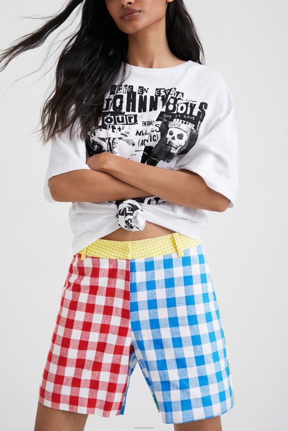 Women DesigualJohnson Hartig check shorts Clothing 68X2401068