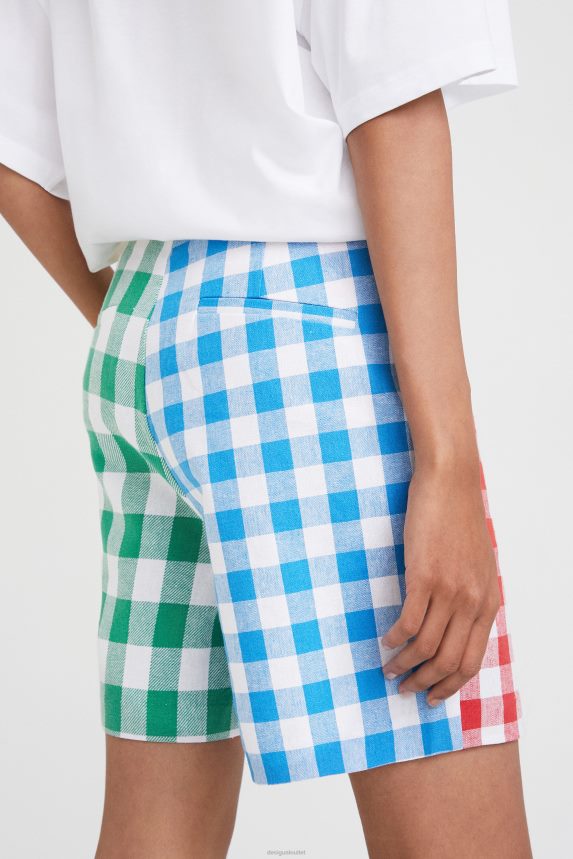 Women DesigualJohnson Hartig check shorts Clothing 68X2401068