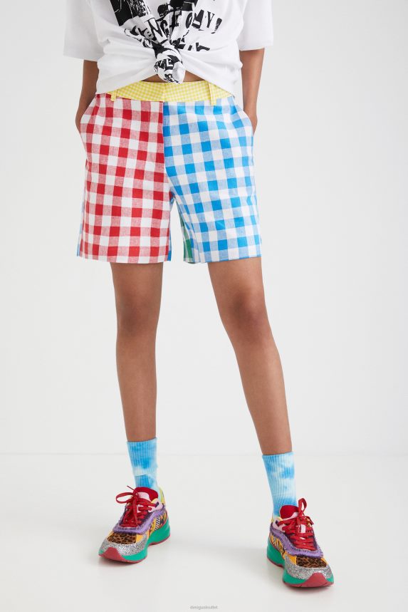 Women DesigualJohnson Hartig check shorts Clothing 68X2401068