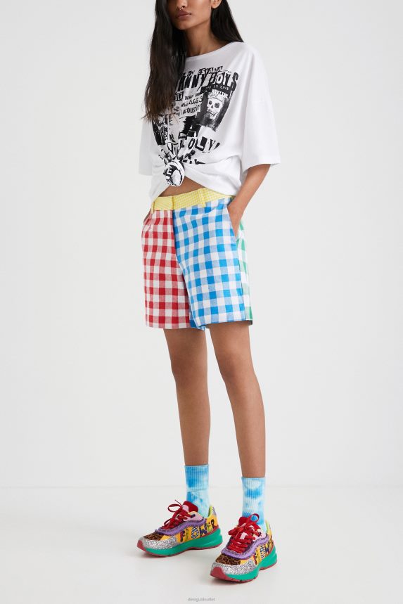 Women DesigualJohnson Hartig check shorts Clothing 68X2401068