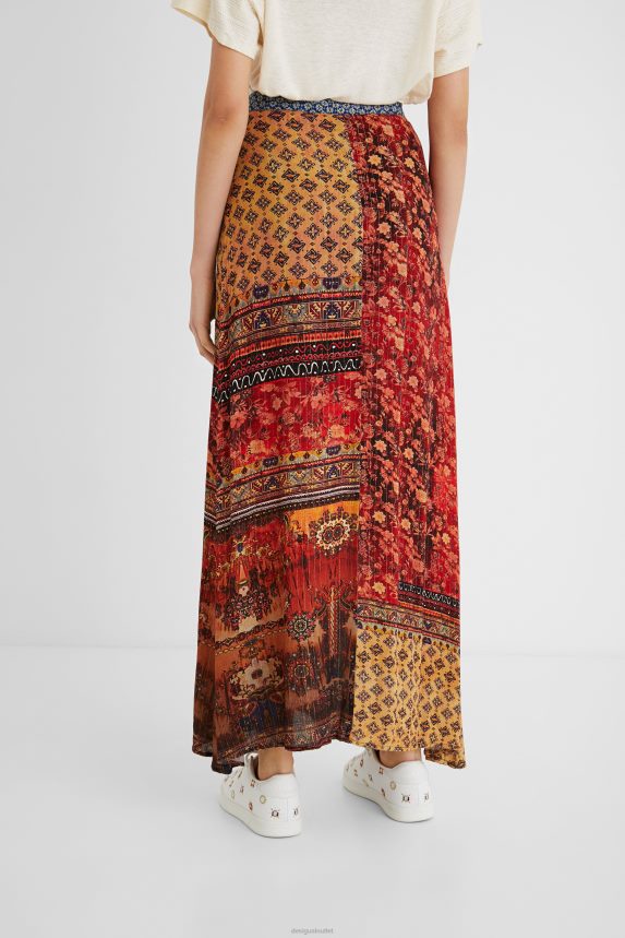 Women DesigualLong floral skirt Clothing 68X2401133
