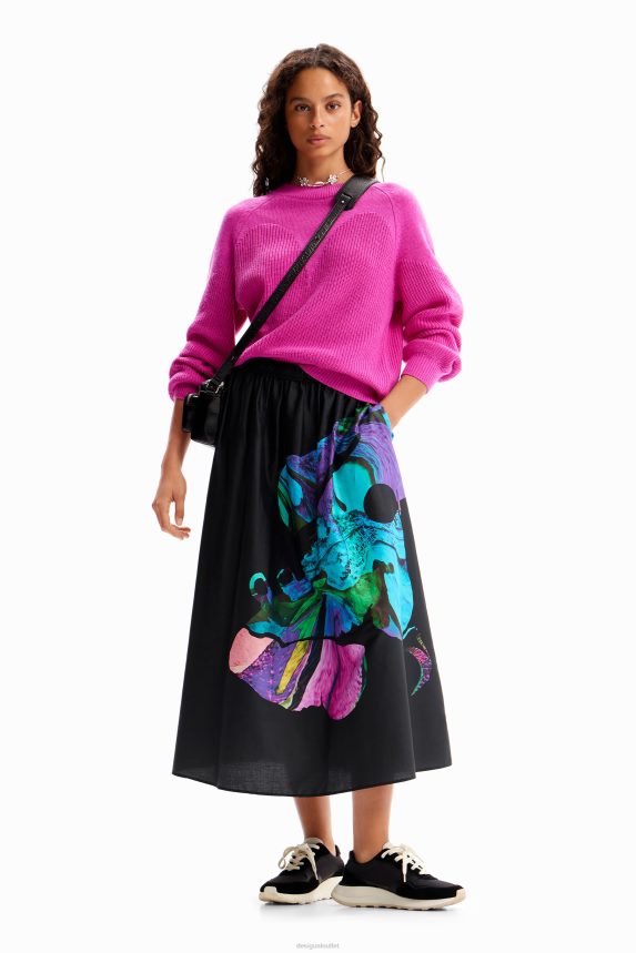 Women DesigualM. Christian Lacroix floaty midi skirt Clothing 68X240147
