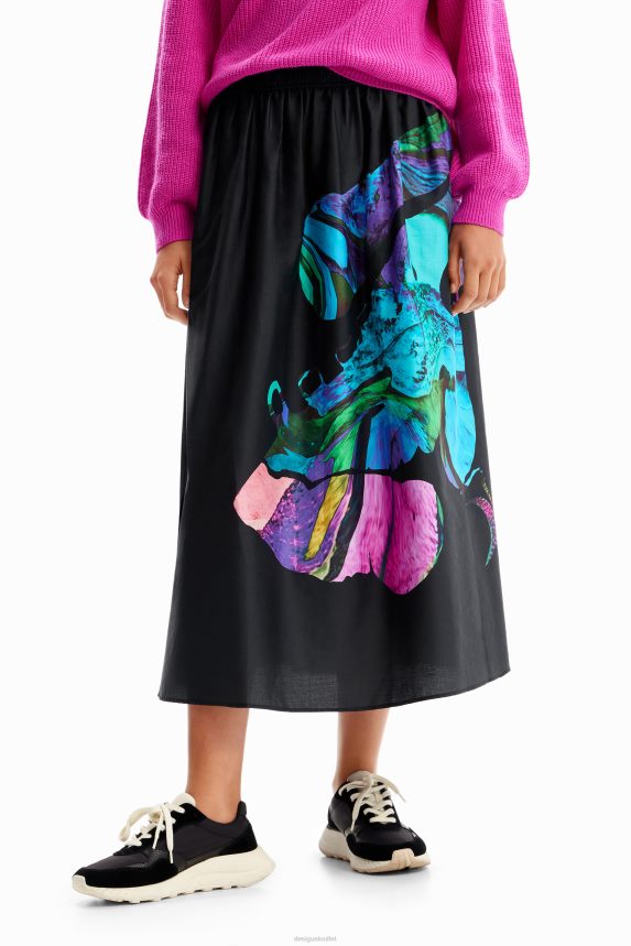 Women DesigualM. Christian Lacroix floaty midi skirt Clothing 68X240147