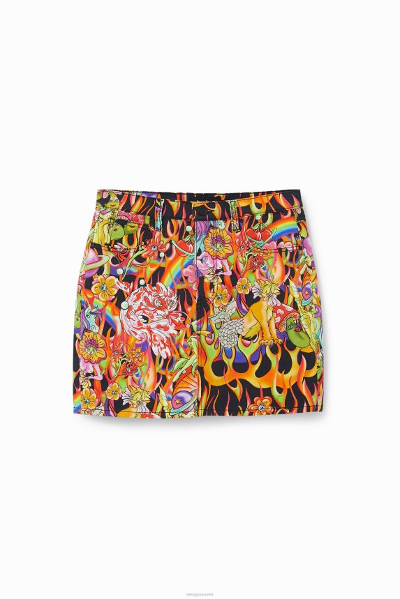 Women DesigualRainbow short skirt Clothing 68X2401118