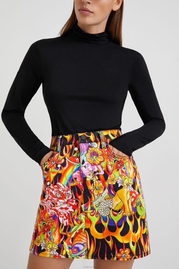 Women DesigualRainbow short skirt Clothing 68X2401118