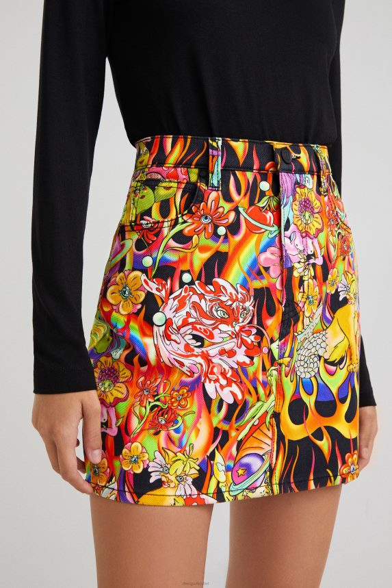 Women DesigualRainbow short skirt Clothing 68X2401118
