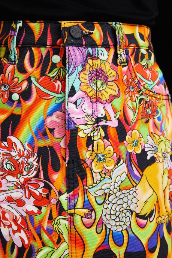 Women DesigualRainbow short skirt Clothing 68X2401118