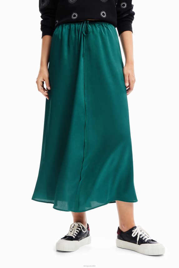 Women DesigualSatin midi skirt Clothing 68X240268
