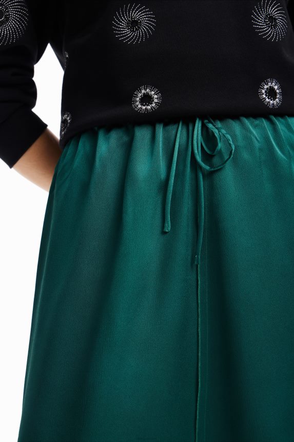 Women DesigualSatin midi skirt Clothing 68X240268