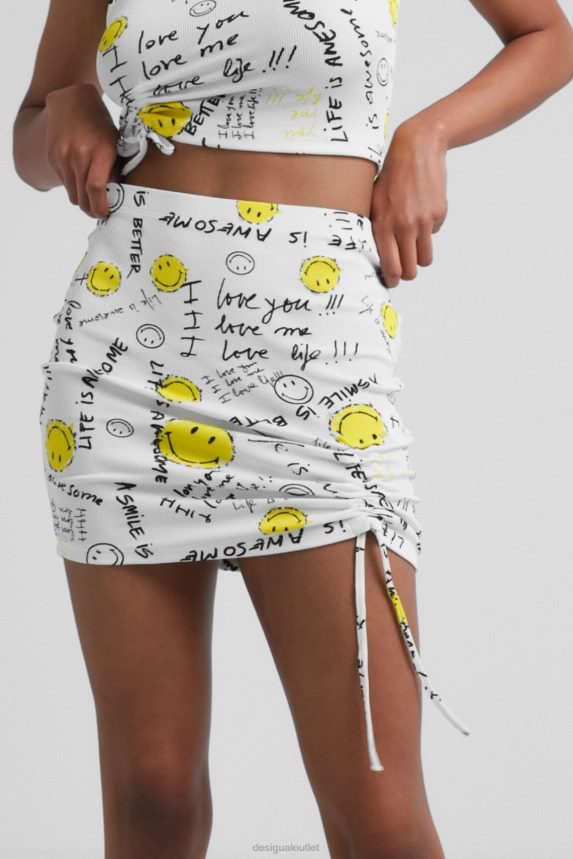 Women DesigualSlim Smiley mini skirt Clothing 68X240459