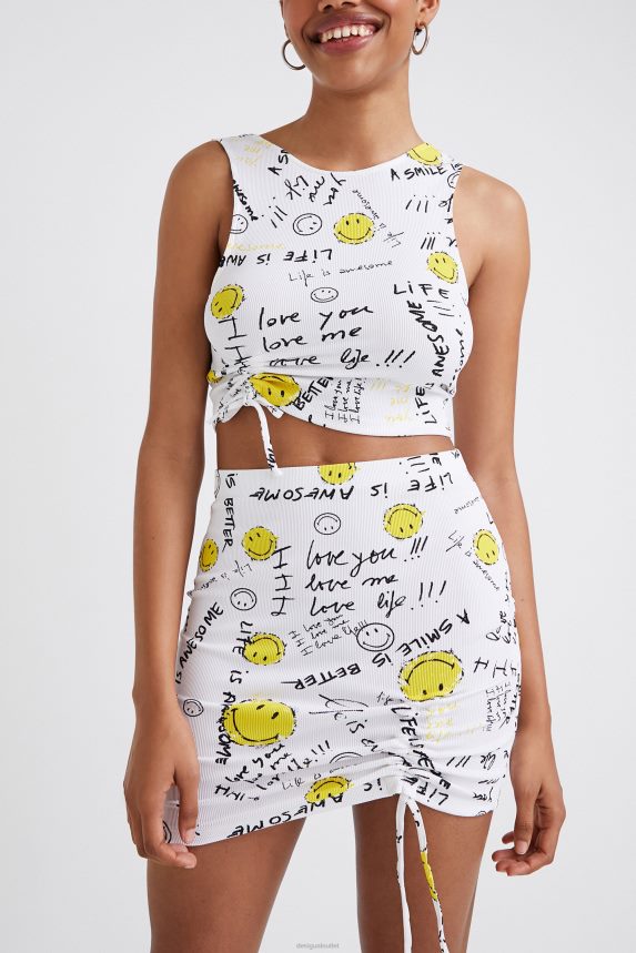 Women DesigualSlim Smiley mini skirt Clothing 68X240459