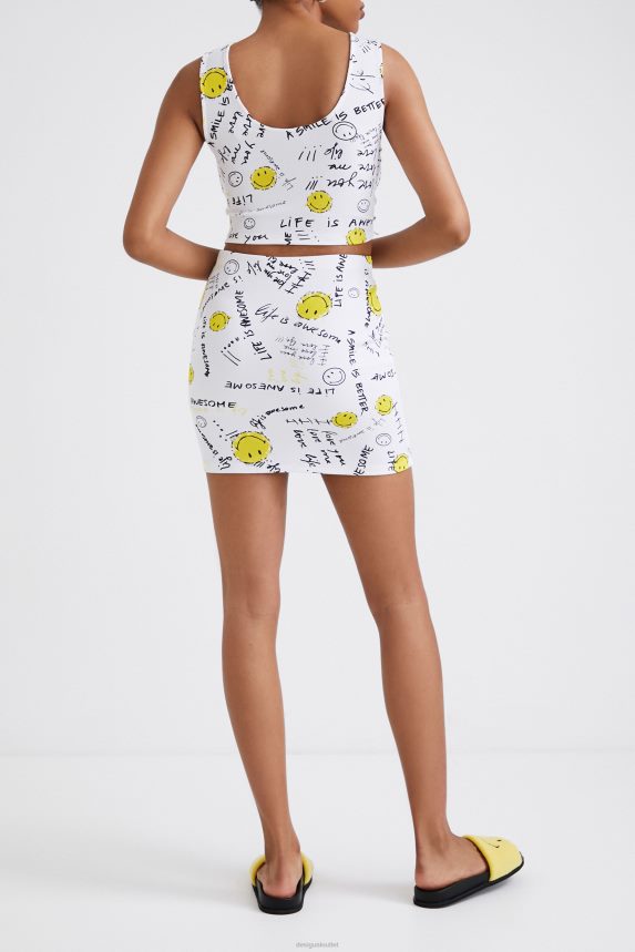 Women DesigualSlim Smiley mini skirt Clothing 68X240459