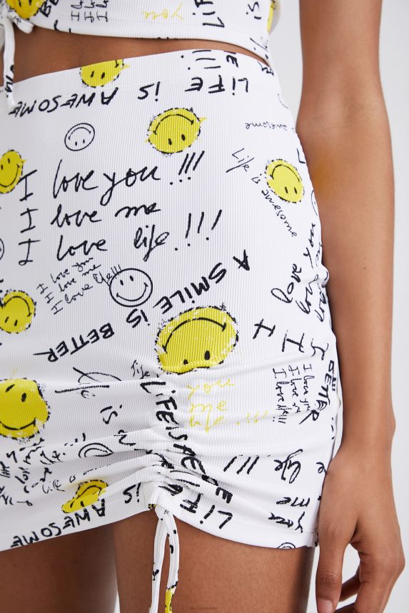 Women DesigualSlim Smiley mini skirt Clothing 68X240459