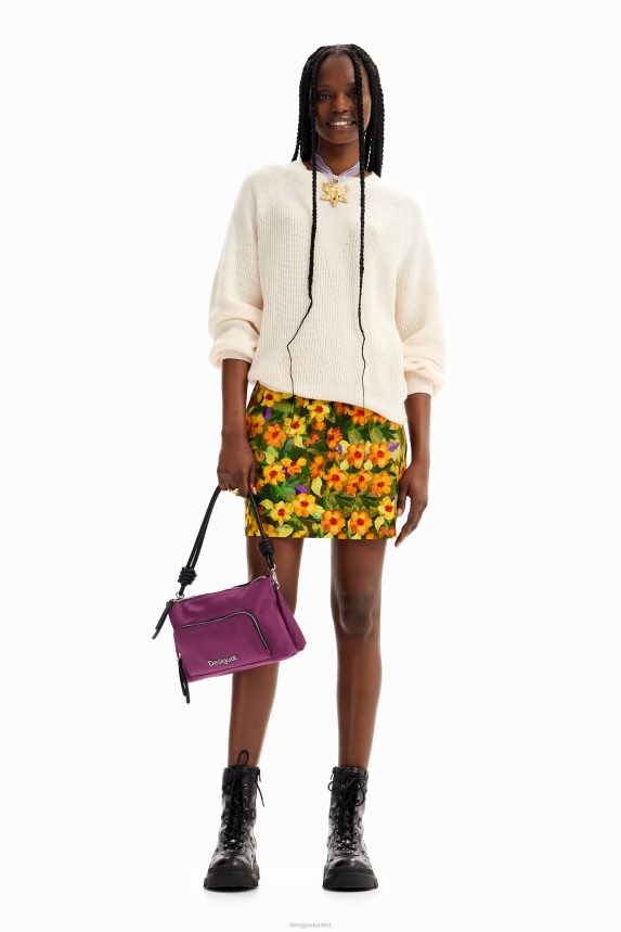 Women DesigualSlim floral mini skirt Clothing 68X240203