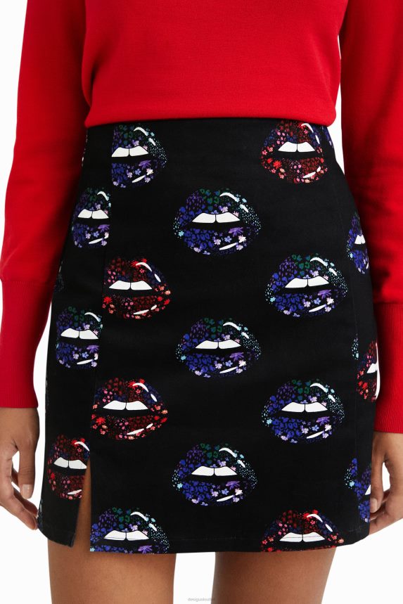 Women DesigualSlim lips miniskirt Clothing 68X2401087