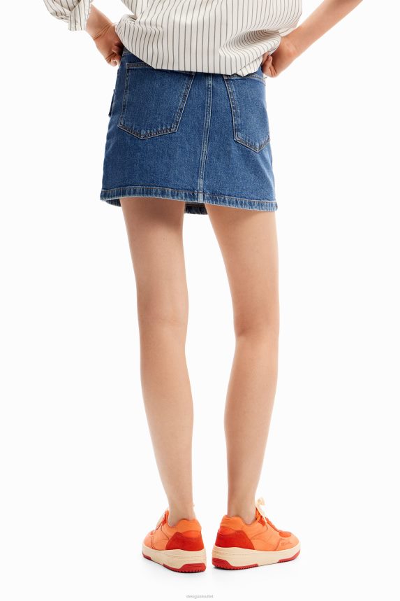 Women DesigualStudded denim mini skirt Clothing 68X240177