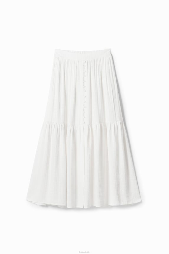 Women DesigualTextured midi skirt Clothing 68X240859
