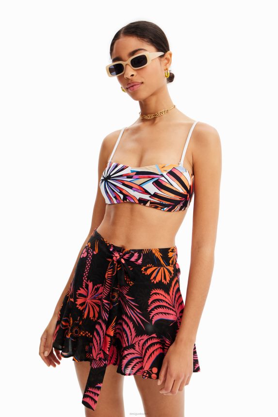 Women DesigualTropical ruffle shorts Clothing 68X240546