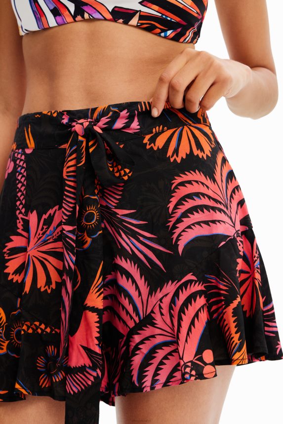 Women DesigualTropical ruffle shorts Clothing 68X240546
