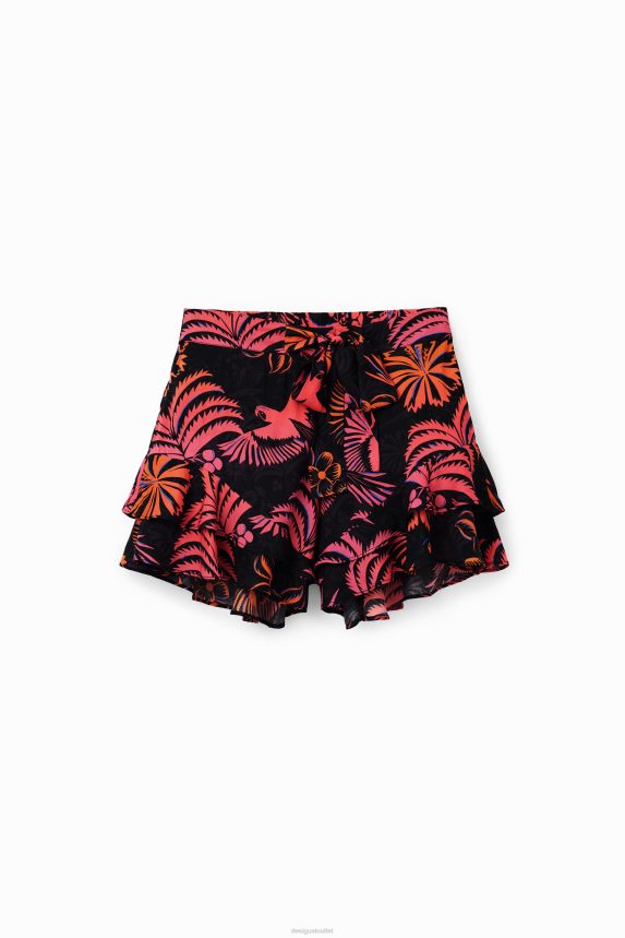 Women DesigualTropical ruffle shorts Clothing 68X240546