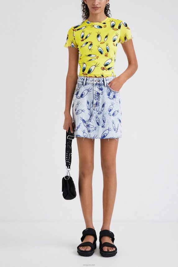 Women DesigualTweety denim mini skirt Clothing 68X240468