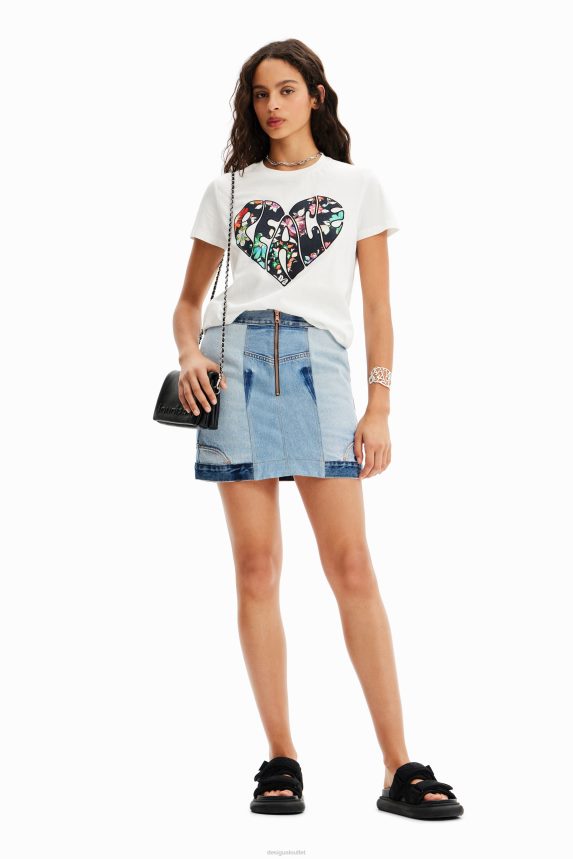 Women DesigualUpcycled denim mini-skirt Clothing 68X240916