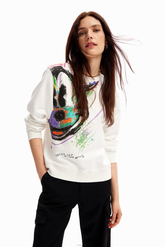 Women DesigualArty Mickey Mouse sweatshirt Clothing 68X2409