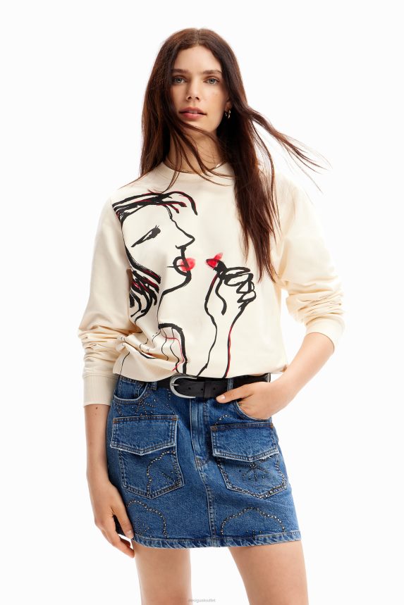 Women DesigualArty illustration sweatshirt Clothing 68X240937