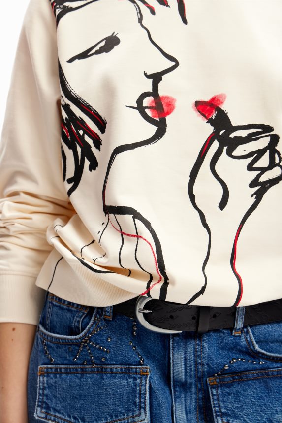 Women DesigualArty illustration sweatshirt Clothing 68X240937