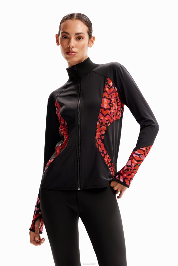 Women DesigualButterfly sporty jacket Clothing 68X240157
