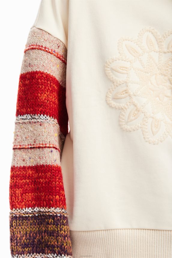 Women DesigualCombination embroidered sweatshirt Clothing 68X240174