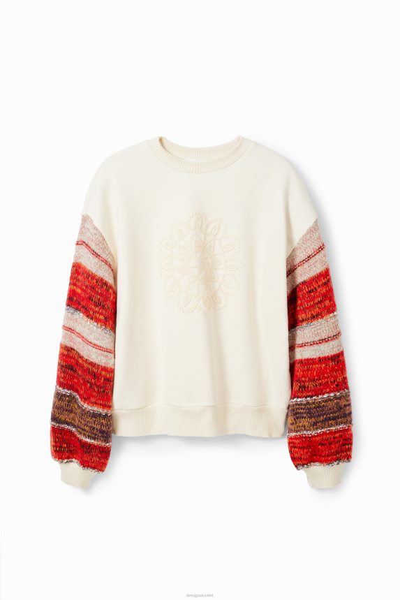 Women DesigualCombination embroidered sweatshirt Clothing 68X240174