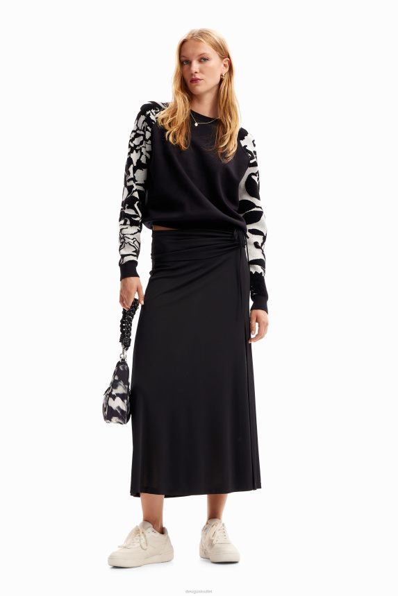 Women DesigualCombination floral pullover Clothing 68X240101