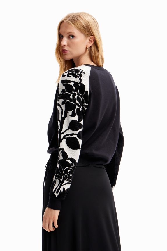 Women DesigualCombination floral pullover Clothing 68X240101