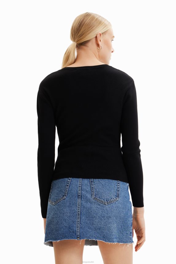 Women DesigualCut-out heart pullover Clothing 68X240624