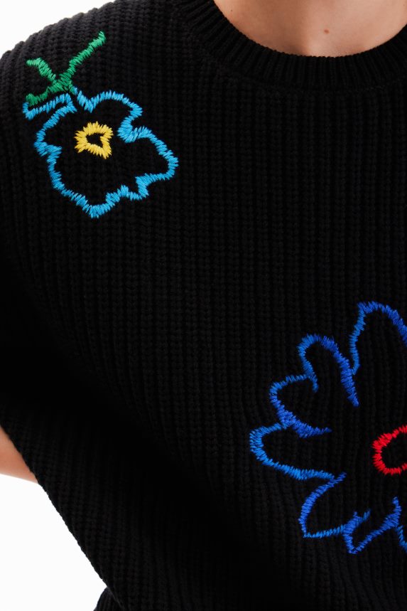 Women DesigualEmbroidered floral pullover Clothing 68X2402