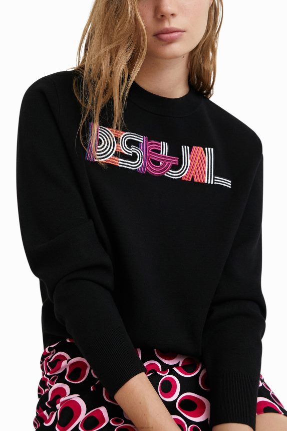 Women DesigualEmbroidered knit jumper Clothing 68X2401083