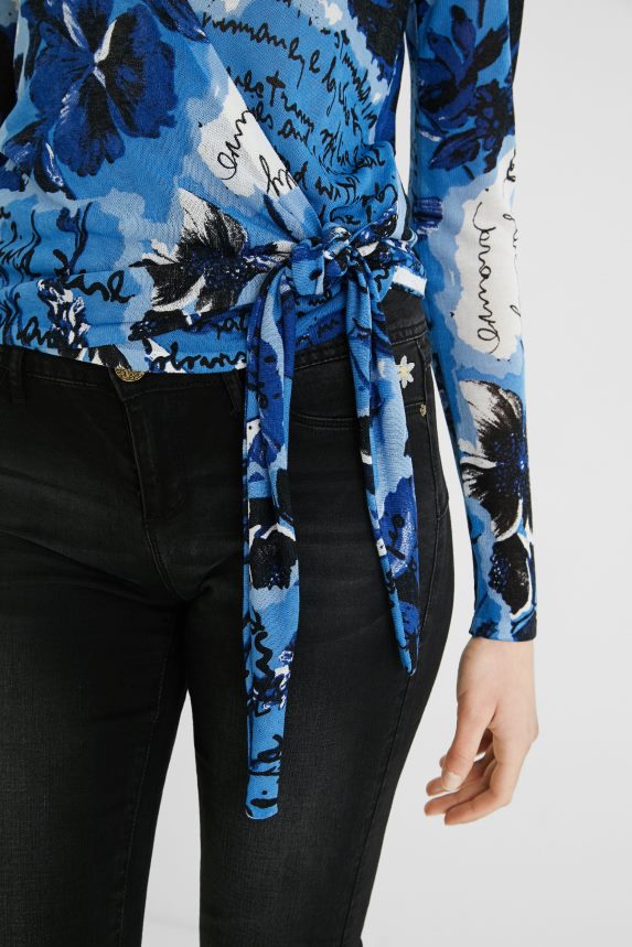 Women DesigualKnit print jumper bow Clothing 68X2401163