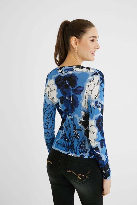 Women DesigualKnit print jumper bow Clothing 68X2401163