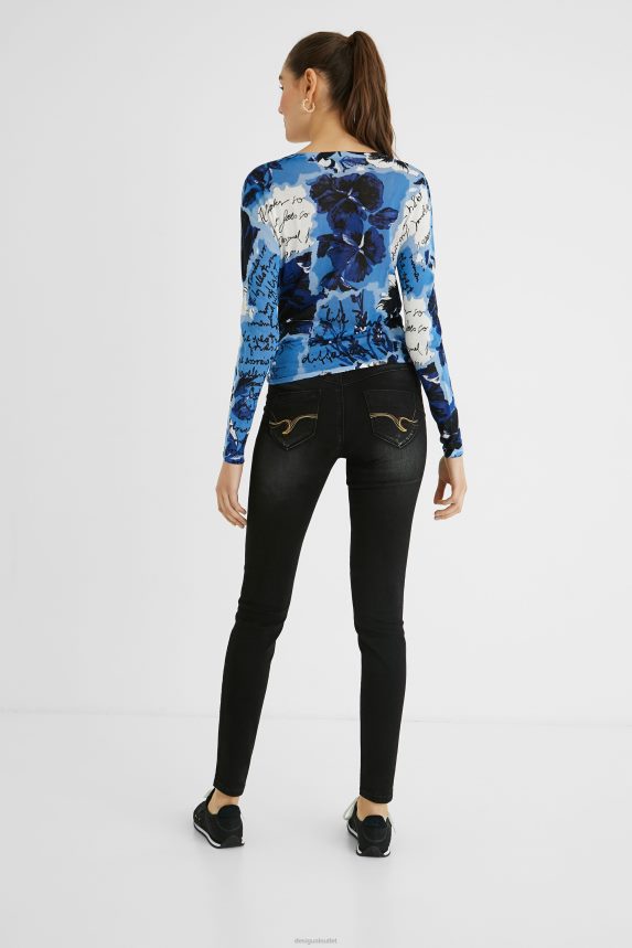 Women DesigualKnit print jumper bow Clothing 68X2401163